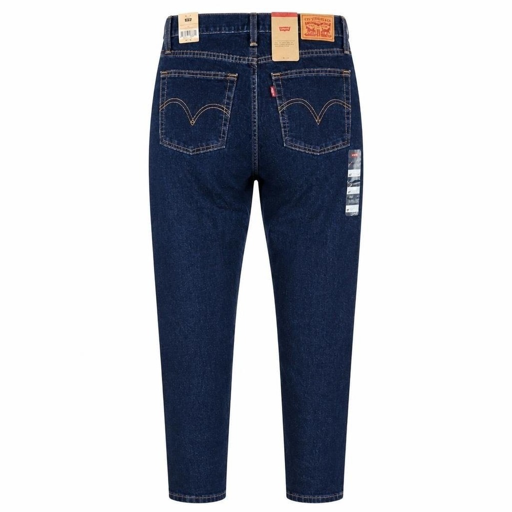 Levis Wedgie Fit Jeans Womens 27 Blue High Rise Denim Tapered Dark Wash Mom
